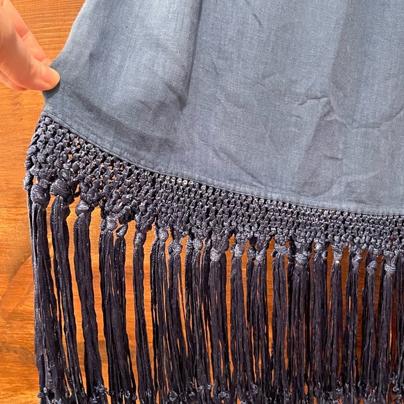 Chico’s Ombré Fringe Francesca Maxi Skirt Size 1 - Picture 4 of 8